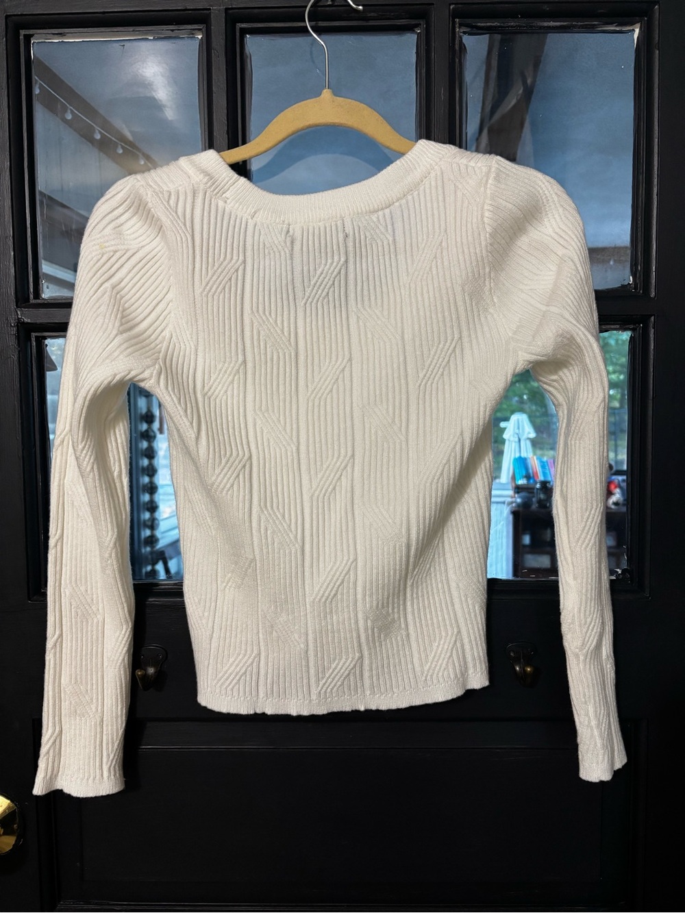 Lulu's Cream Ribbed Scoop-Neck Sweater - Picture 5 of 6